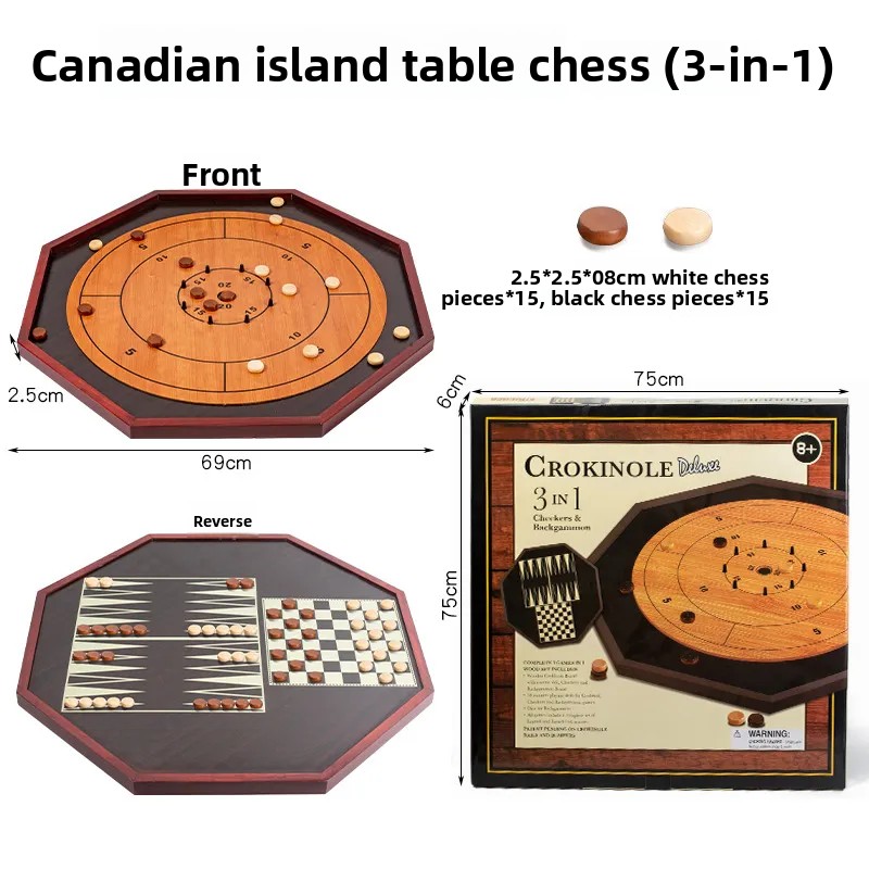 Board Game Zenith - Masif Ahşap Krokineol Tahtası - Ahşap