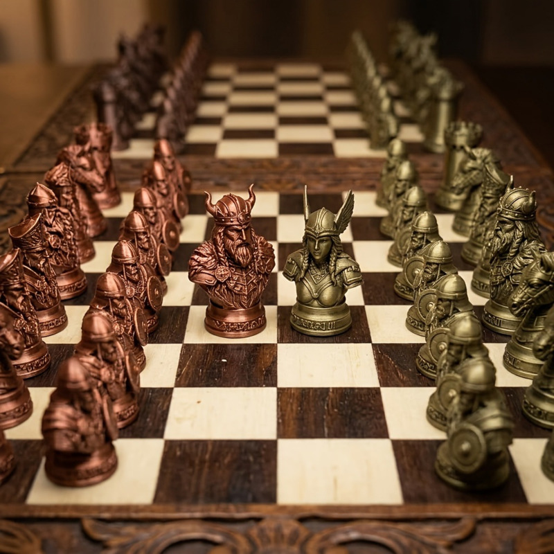 Viking Satranç Taşları 3D Bask - Board Game Vikings incelemesi ve fiyatı
